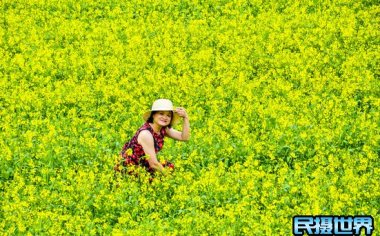 陕西汉中油菜花-秦岭南麓-气候湿润-遍地金黄-蔚为壮观